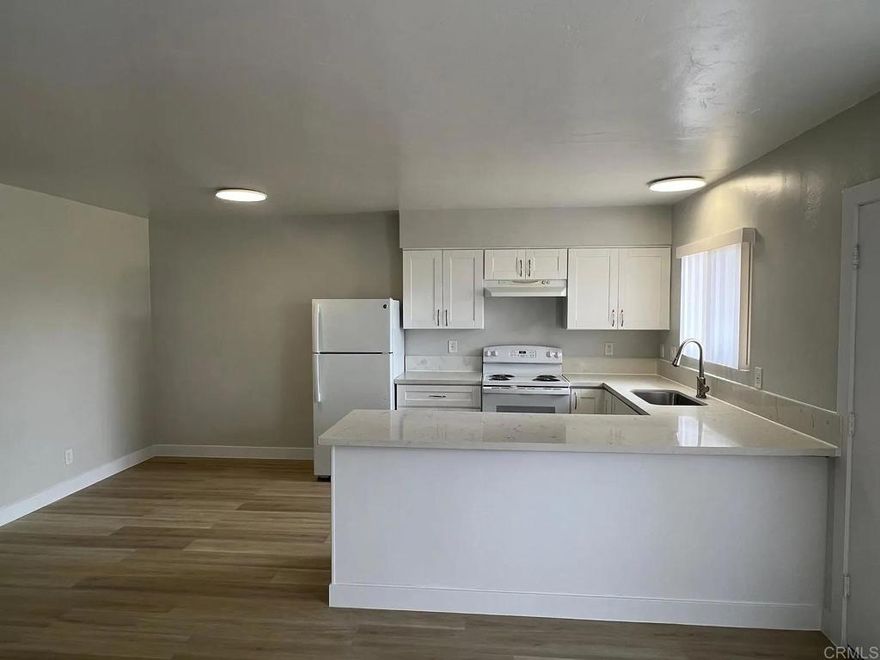 Available Now! Updated upstairs 2BR/2BA unit with remodeled kitchen and baths, open layout and fresh paint in North Chula Vista. On-site laundry room and assigned parking spaces (2) in enclosed gated area. Convenient location close to all public transportation and the 5 freeway allowing for easy access to downtown San Diego. Minutes from the J St. Marina, Gaylord Pacific Resort, 32nd St, North Island (NASNI) and downtown San Diego. Public transit (i.e. trolley and bus stops) are within walking distance.