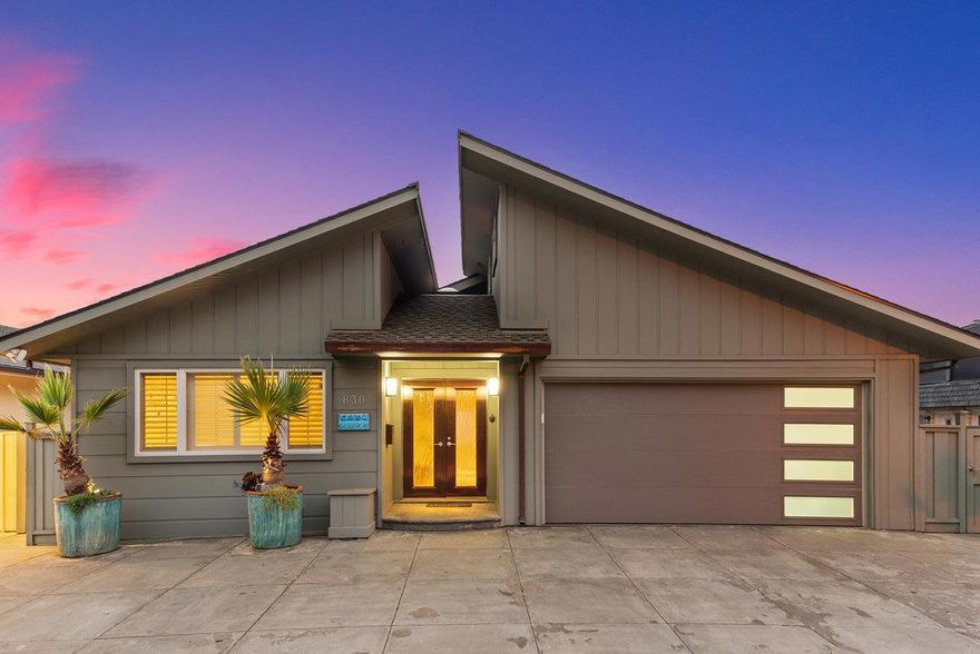 Stunning beachfront retreat located in the highly sought-after Seascape Beach Estates of Aptos. This move-in ready home offers unparalleled oceanfront living with direct access to the sand via an adjacent staircase. Featuring 3 spacious bedrooms, 3.5 bathrooms, and an open-concept layout, the home is perfect for entertaining and relaxed coastal living. Your ground floor primary bedroom includes an en-suite bathroom. Upstairs loft area is situated for a home office setup and has additional sleeping area options for guests. The interior boasts custom cabinetry, exposed beams, and high ceilings, enhancing the airy, open feel throughout. The outdoor patio includes a hot tub and an outdoor shower, ideal for rinsing off after a day at the beach. Thoughtfully designed with modern conveniences, the home features solar power and radiant heating for year-round comfort. Additional highlights include copper gutters, a 2-car garage, and 4 additional parking spots in the driveway, making this property as practical as it is luxurious. Don't miss the opportunity to own this rare beachfront gem in an exclusive gated neighborhood.