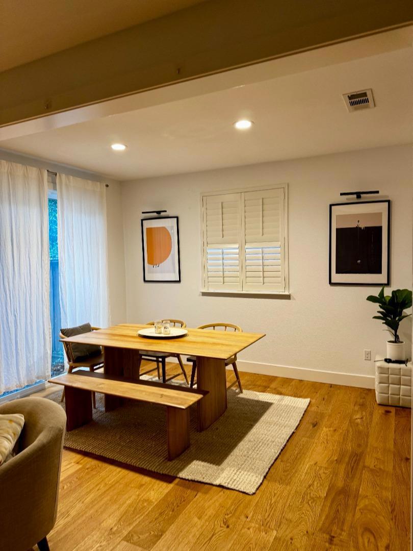 Welcome to your new home! This spacious and meticulously maintained house, ensuring it's in pristine condition for its next occupants. Located in a serene neighborhood, this property offers tranquility and comfort, perfect for quiet or responsible families and individuals seeking a peaceful home. Key Features: - Ample space throughout the house, providing room for relaxation, work, and entertainment. - Well-maintained interiors with attention to cleanliness and comfort. - Central heating and A/C - Spacious kitchen with stainless steel appliances - Oak hardwood flooring throughout the home - Attached 2 car garage with auto opener + Tesla L2 charger installed - In-unit laundry and dryer - Peaceful surroundings, 5 minute walk to Downtown Sunnyvale and 10 minute walk to the Caltrain station Owner to pay for gardening. Renter to pay for electricity, gas, and water.