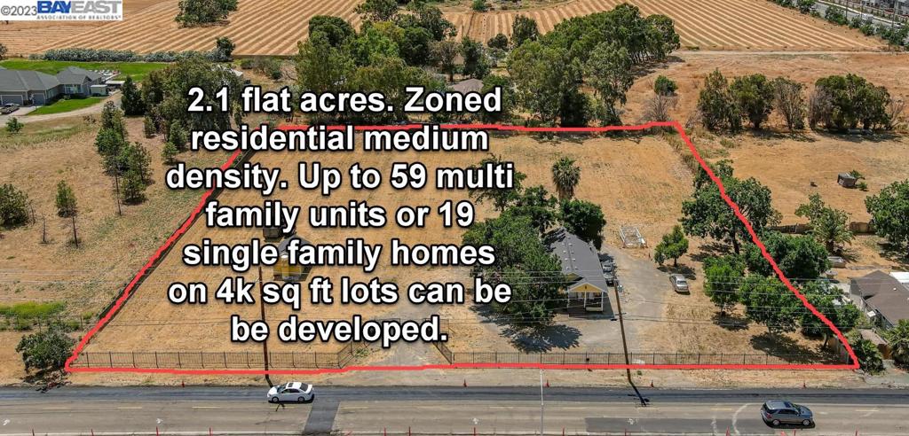 Looking for an exceptional investment opportunity? Look no further! Remodeled 3 bedroom, 1 bath on 2.1 acres of flat land centrally located in the midst of rapidly-growing communities. Currently rented and producing income, property is zoned medium density residential per city of Oakley. This zoning allows for up to 59 multi family units or subdivision into 19 4k sq ft single family lots. Interested parties are encouraged to conduct their own independent investigations regarding zoning, limitations and possible land uses. Don't miss out on this opportunity!