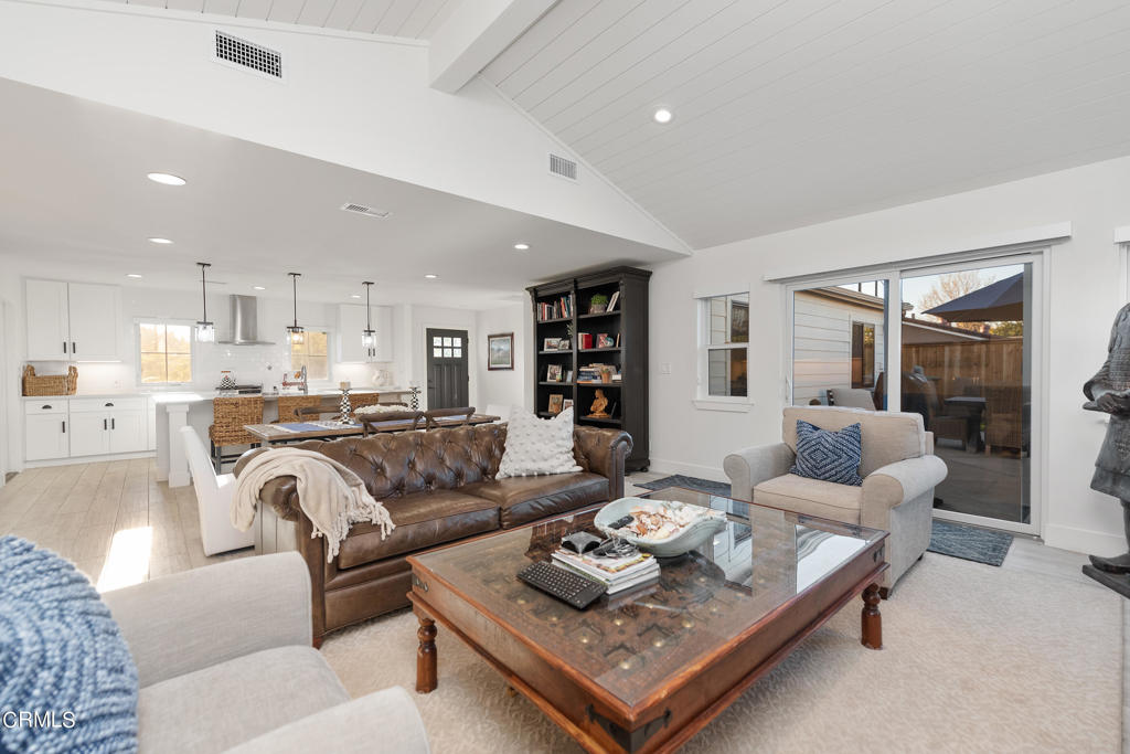Rare contemporary full remodel in the heart of Thousand Oaks. Remodeled in 2021, this light and bright home is available fully furnished. At the heart of the home is a great room with a living area that is open to your dining and kitchen. The vaulted ceilings in the great room create an open cozy feeling with the style of the house being the sought-after modern farmhouse look. Stainless appliances include a GE Profile range, refrigerator, dishwasher, and under cab Sharp microwave. Tons of storage and a large kitchen island make it the perfect place to gather. Electrolux washer and dryer included. Master has a large walk-in closet with lots of built-in storage and drawers. The Master bathroom has been updated with a gorgeous new tiling, a sit-down vanity station, and dual sinks. There are three additional guest bedrooms and another full bath. Stay comfortable year-round with both central heat and air conditioning. Keep your vehicles clean and dry in your attached two-car garage. The updated backyard has a patio, new landscaping, new fencing, and has a raised garden bed. A weekly gardener is included. Rarely does anything this turnkey come on the market- the definition of a dream home can be yours!