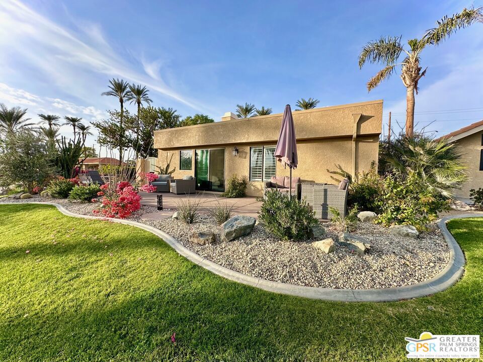 Renovated Silver Sands Racquet Club home corner lot with mountain views. Move-in ready 2 bedroom, 3 bath Palm Desert home plus bonus room on a premium corner lot in Silver Sands Racquet Club. Bright open great room features vaulted ceilings, fireplace, and walls of windows framing southwest mountain views. Two primary suites for privacy, each with ensuite bath and generous closets. Updated kitchen with plentiful cabinetry, pantry storage, and open layout ideal for entertaining. Covered patio perfect for outdoor dining or morning coffee with sweeping desert vistas. Community highlights: 15 heated pools and spas, 8 lighted tennis courts, clubhouse, fitness center, library, and active social calendar. Prime Palm Desert location close to El Paseo shopping and dining, world-class golf courses, hiking, and resorts. Low-maintenance desert landscaping and easy access to casinos and desert attractions. This upgraded desert retreat offers style, comfort, and the sought-after Silver Sands lifestyle. Schedule a private showing today.