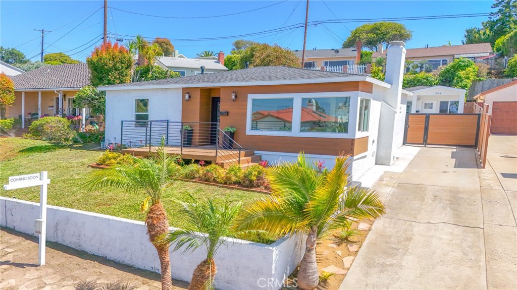 Wow! Wow! Wow! What a Property, Great Location... Home has 3 Bedrooms 2 Full Bathroom Est Sqft 1365, Sparkling Pool with New Upper Decking to View the Ocean from Backyard, and Has an ADU 1 Bedroom /1 Bathroom Est Sqft 366 Sqft, House has been completely Remodeled, Walkin thru the Beautiful Entry Door, Awesome View of Ocean from Livingroom, Livingroom has Fireplace, Gorgeous Kitchen with Large Island, Quartz Counters, Stainless Steel Appliances, New Electrical Panel, New Air conditioning Unit, New Double Paned Windows and Sliders, Freshly Painted Interiors and Exteriors, New Roof, New Flooring, New Lighting, just new everything, All Bathrooms have LED Lighted Mirrors, 2 Tankless Water Heaters, Newer Sprinkler in Front Yard, New Gate at Driveway leading to Back of home,  ADU is permitted and includes all appliances, New Mini Split AC/Heat Unit, Ventless Washer/Dryer, Does have an Ocean view from Kitchen window in ADU, View of Ocean from Backyards New Decking above Pool Area, Enjoy entertaining Friends and Family with a Custom Built-in Outdoor Kitchen and Sparkling Pool & Decking Area to enjoy those Gorgeous Nights with Views.  This one has so much to list... Your clients will not be Disappointed to see this one.... Area also has Mini Park areas in this neighborhood to enjoy the views of the city, Ocean and So much more..