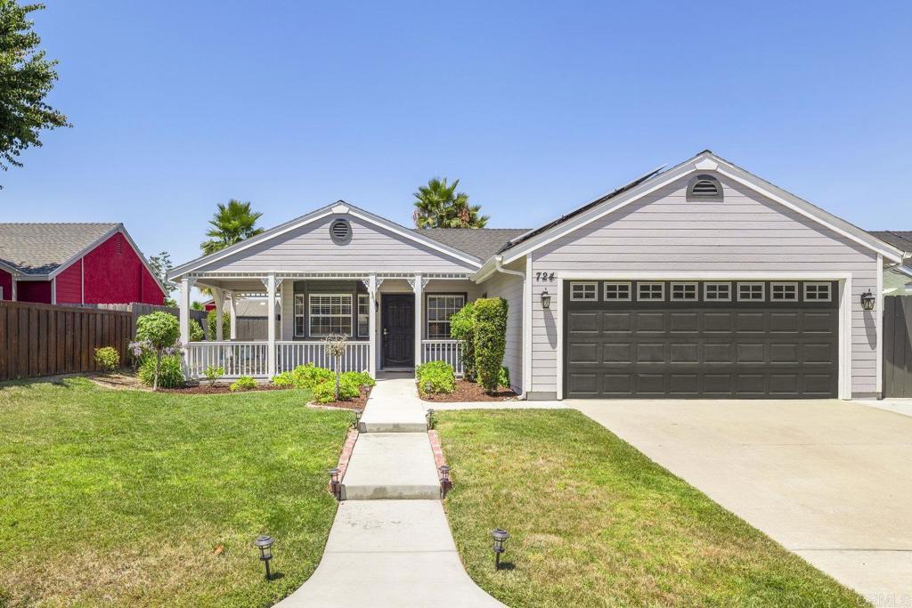 Welcome to 724 Hollowglen Road in Oceanside! This charming single story 2-bedroom, 2-bath home offers 1,311 square feet of comfortable living space in a quiet, well-maintained neighborhood. Featuring an open-concept layout with abundant natural light, the home boasts a spacious living room, updated kitchen, and generous primary suite with en-suite bath. Enjoy indoor-outdoor living with a private backyard and patio cover - perfect for relaxing, entertaining and BBQs. This well maintained energy efficient home is move in ready with new furnace and AC and solar helps keep your monthly costs down. No HOA or Mello Roos with an oversize driveway providing plenty of space for your RV, boat and toys. Conveniently located near parks, schools, shopping, dining and only minutes from the beach and vibrant downtown Oceanside. Don’t miss this opportunity to own 724 Hollowglen Road!