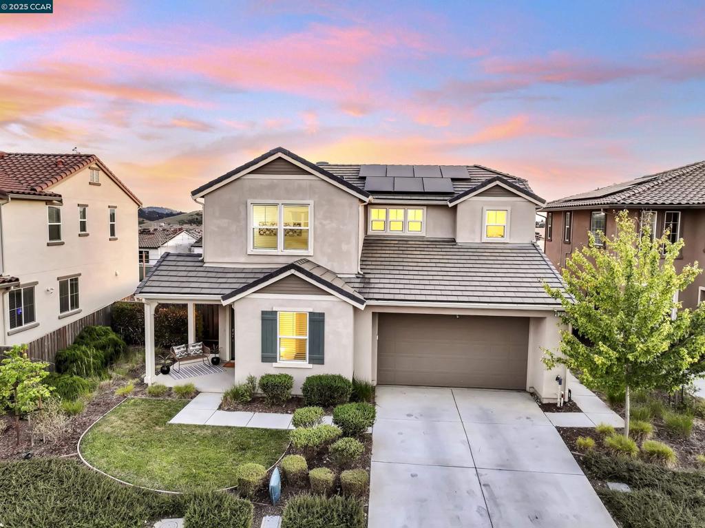 Welcome to 8723 Aquamarine Dr. - Where Vallejo meets Benicia. This home has room for all, offering a bedroom and full bathroom on the first floor, perfect for guests, extended family or home office. At the center of it all, the kitchen is truly the heart of this home. The kitchen island isn’t just big — it’s the place to gather, cook, connect, and create memories. Entertainer-approved. Enjoy tons of natural light with ample windows in the kitchen and living room areas, offering picture perfect views of the backyard. Benefit from the solar power without the upfront cost. This home comes equipped with leased solar panels — offering significant energy savings for a low monthly payment. Discover the perfect blend of seclusion and convenience—this hillside neighborhood is one of the area's best-kept secrets. Live in Vallejo and play in Benicia - this home truly offers the best of both worlds. Enjoy easy access to everything you need: freeway connections, scenic hiking trails, parks, top-rated schools, shopping, dining, and just minutes to charming downtown Benicia and the waterfront.