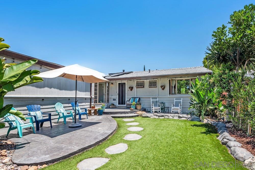 Welcome to 5327 Saxon St, located in the highly desirable College View Estates neighborhood, where pride of ownership is evident. Enjoy a strong sense of community with annual block parties and progressive dinners. Conveniently situated within walking distance to SDSU. This well-maintained home features a new roof (2024), owned solar, copper gutters, tankless water heater and new air ducts (2024). Interior highlights include wood flooring, vaulted ceilings, recessed lighting and double paned french casement Pella windows throughout. The outdoor areas are a standout, offering low-maintenance turf, stamped concrete, fruit trees, and a vinyl privacy fence in the front yard—perfect for entertaining or relaxing. Bonus: Seller-approved architectural plans for a second-story addition above the garage and dining area provide future expansion potential. Centrally located—just 15 minutes to anywhere in San Diego. Don’t miss this exceptional opportunity!