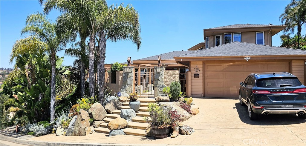 **Best Value in San Clemente – Semi Custom Architectural Home with Panoramic Views, Pool, Spa and more, an Entertainer’s Dream Property! Tucked away at the end of a quiet cul-de-sac and perched high in the hills of San Clemente. This architect-enhanced residence offers an incredible value for this 3526 SF FT home. The space, and design of this home make it one of the best buys in the entire city. Originally designed as a single-level home with 3 bedrooms and 2 baths down, the property has been thoughtfully expanded by the owner and a former architect to include a massive downstairs bonus room and a spectacular upper-level primary suite. Both areas boasts wraparound windows framing breathtaking eastern views and a peek-a-boo view of Dana Point creating a truly serene retreat. With its size and layout of the, now, primary suite, this space could easily be converted into an independent ADU or private guest quarters. Step outside and you'll find a gorgeous custom pool and spa with striking water features, perfect for relaxing or hosting unforgettable gatherings. To ensure long-term structural integrity, the seller invested in 30-foot deep reinforced caissons to secure the deck and pool area. The expansive downstairs addition includes a pool table area, bar, and entertainment lounge ideal for game nights or casual entertaining. The backyard has even been the setting for weddings and parties, thanks to its generous space, lush landscaping, and seamless indoor-outdoor flow. This home is a rare combination of thoughtful design, luxurious amenities, and is an incredible value. From the panoramic views to the entertainer’s layout, it’s a must-see for buyers seeking something truly special in San Clemente. Quiet, yet close to everything you could want and need in this special property. Whole house "inside" has since been painted white since these pictures were taken. Professional photos coming soon.