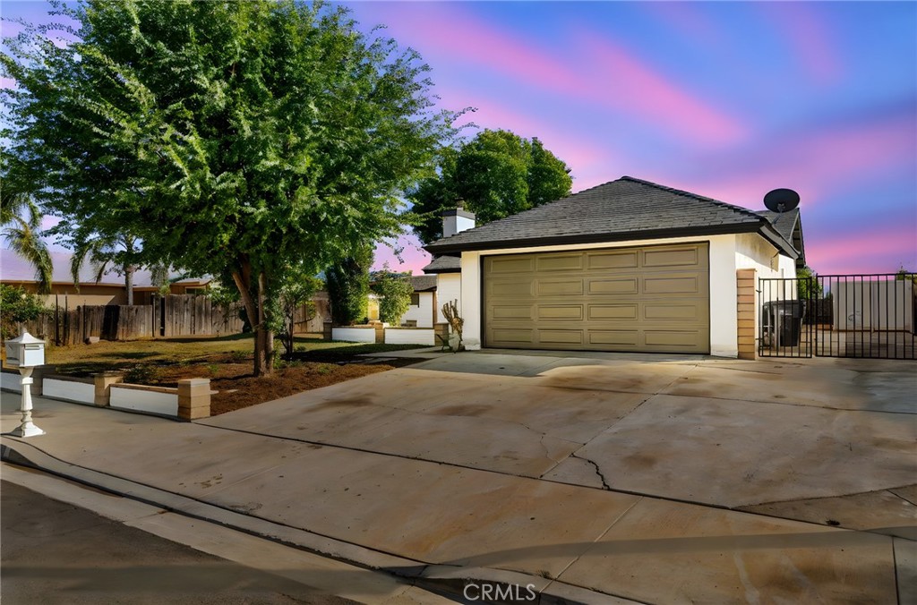 Great property in a desirable area north of the 60 against the foot hills of Moreno Valley. Ideal access to the 60 FWY off Day Street or the 215 FWY. Situated with great West facing sunset views of the entire valley. This home has a newer roof, brand new HVAC including a new line set and ducts for inside the home, has been freshly painted inside and out. Brand new kitchen with white cabinets and Quartz countertops with new stainless steel appliances. With the oversized private parking on the side of the house, RV, extra parking or boat parking might be an option. The driveway itself can accommodate 4 cars plus the oversized garage. With brand new windows, flooring and freshly updated bathroom there is only one thing left to do, Move in and make this house a home. A very nice feature about this home is located in the backyard on the left hand side is a shed which could have many uses such as a doll house/dog house/she shed, this roughly 10x10 space is built to the standard of the home and lends itself to many uses.