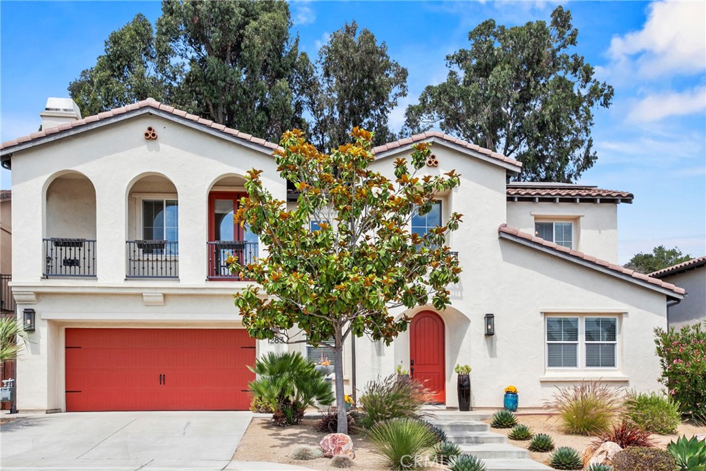 Look at this large Mediterranean style Orcutt home in a prime and highly sought out street. Welcome to the Harp Springs neighborhood where the weather is gorgeous year round and you can enjoy beautiful Central Coast living. This spectacular home has been meticulously maintained and comes with EV charger garage setup, low solar payment of only 214 monthly, upgraded flooring throughout, and so much more. As you enter the lower level you will notice a split living open floor plan with versatile opportunities. Downstairs has a large bedroom, full bathroom, bonus room and living room space. Venture up the grand wide staircase and you will find a gourmet style kitchen with ample storage, granite countertops, large island bar and separate casual dining area connecting to the peaceful oasis-style backyard. Master bedroom boasts a very spacious walk-in closet and spa-like bathroom with separate soaking tub and huge tiled shower. The second level also has a separate formal dining room, large office, plus 2 more generous sized bedrooms, full bathroom and half bathroom, cozy living room with fireplace and exquisite views of the Orcutt hills from the adjacent viewing deck. This is the perfect home for indoor/outdoor entertaining with friends & family. No expense was spared in this backyard sanctuary. Pergola and sitting area equipped with electricity and lights. The backyard is private and fully landscaped with synthetic turf and water-wise plants. Only 25 minutes to the beach. Close to shopping, restaurants, schools, parks, 101 freeway, Vandenberg Space Force Base and so much more. Schedule your private viewing today.