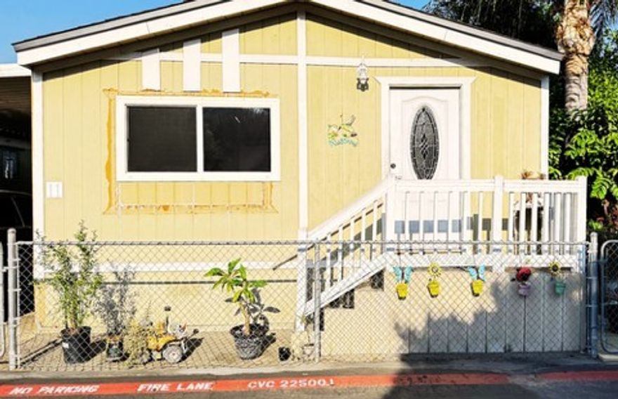 Welcome to this beautifully maintained 3-bedroom, 2-bathroom manufactured home located in a peaceful, all-ages community in San Bernardino. With approximately 800 sq ft of comfortable living space, this home offers the perfect blend of functionality, value, and convenience.



Step inside to a bright and airy layout featuring a cozy living area, spacious bedrooms, and two full bathrooms—ideal for families, roommates, or anyone seeking a low-maintenance lifestyle. The central air cooling system keeps you comfortable during warm California days, while the covered carport provides convenient, protected parking.



Located in a quiet and well-kept park, this home is just minutes from schools, shopping, dining, and freeway access—everything you need is right at your fingertips. Whether you're a first-time buyer, downsizing this home is a fantastic opportunity at an unbeatable price.