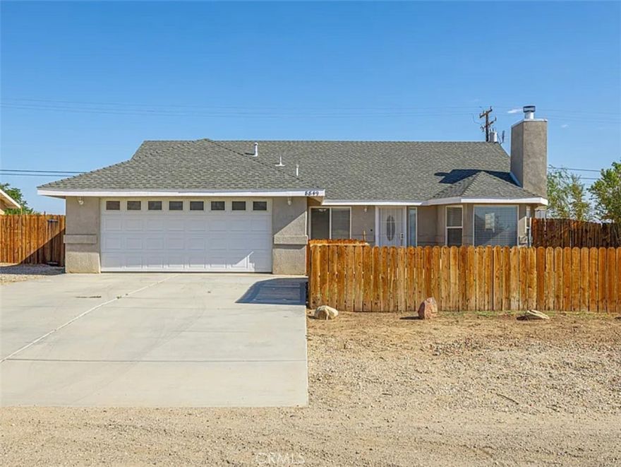 Welcome to this beautifully maintained single story 3 bedroom, 2 bath, 2 car garage home located in a quiet, established neighborhood in California City.

This property offers the perfect blend of comfort, functionality, and outdoor space.

Step inside to find a bright living area with plenty of natural light, an updated kitchen with modern finishes, and spacious bedrooms with ample storage. The large backyard is perfect for family gatherings and pets. No HOA fees. 

Additional features include:

Solar panels (buyers to assume the remainder of the loan) 

Convenient access to schools, shopping, parks & freeways. 17 minutes from Edward’s Air Force Base. 

Whether you're a first-time buyer or looking to relocate this home is a smart move in today's market.
