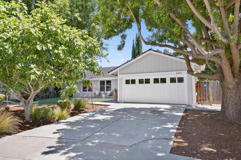 This attractive home, located on a large 8250sf lot on a quiet, tree-lined culdesac, is simply perfect and should not be missed! Inside, the natural light is lovely and shows off the new flooring and freshly painted walls. The European styling of the kitchen is refreshing and modern with the newly refinished butcher block counters bringing in the ideal amount of warmth and practicality. Outside you'll enjoy endless possibilities; beautifully landscaped in the front and back with areas for entertaining, playing and gardening, along with two handy storage sheds tucked into the rear corner of the lot. Additional amenities include dual pane windows, a large centrally located skylight in the living room, air conditioning, a full set of appliances including washer and dryer, and a water softener. The location of this home is exceptional. Beyond the quiet culdesac, this home feeds into very well regarded schools including Santa Teresa High School, and is around the corner from La Colina Park, and just minutes to trail heads in the Santa Teresa foothills, as well as near to shopping, dining, the Kaiser medical center and freeway access.