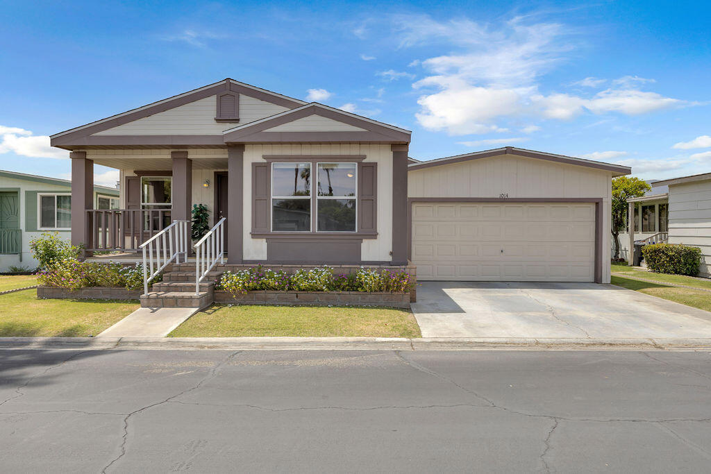 Welcome to this beautifully maintained 2-bedroom + den/office, 2-bath home in the sought-after 55+ community of Desert Sands. This move-in-ready property offers great curb appeal and a welcoming front entry, setting the tone for the comfort and care found throughout.Step inside to a spacious, open-concept living and dining area filled with natural light, thanks to a well-placed skylight. The large kitchen features ample counter and cabinet space--ideal for cooking and entertaining. Recent upgrades include a brand-new AC unit (2024) and a new roof (2023), providing peace of mind and added value. Additional highlights include updated bathrooms, dual-pane windows, and a separate laundry room for convenience.The flexible den/office is perfect for remote work, guests, or creative space. Outside, enjoy your private patio and garden area, perfect for morning coffee or quiet evenings. An attached 2-car garage offers plenty of storage and functionality. Desert Sands is a gated 55+ community with resort-style amenities, including a clubhouse, pool, spa, fitness center, tennis, pickleball, and lush greenbelts, plus an active social calendar to keep you connected and engaged. This home is a perfect blend of style, space, and easy living--a must-see for anyone looking to enjoy the desert lifestyle in a vibrant and well-maintained community.