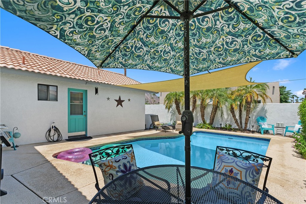 Welcome home to 78680 Saguaro Road in beautiful La Quinta! Tucked away on a peaceful cul-de-sac, this well maintained 3-bedroom, 2-bathroom pool home offers the perfect blend of privacy, comfort, and breathtaking mountain views. From the moment you arrive, you'll be drawn in by the serene setting and inviting curb appeal.
Step inside to find an open, light-filled floor plan featuring spacious living area with cozy wood burning fireplace, a functional kitchen with an abundance of counterspace and large walk in pantry. The cozy dining space is perfect for meals and gatherings. Each of the three generously sized bedrooms offers ample storage and natural light, with the primary suite boasting a luxurious en-suite bath and direct access to the backyard.
Step outside and discover your own private oasis—complete with a sparkling pool and unobstructed mountain views which create the perfect backdrop for relaxing and entertaining. An attached 2-car garage offers ample storage and convenience, while a large laundry room adds to the home's functionality. Located in the heart of La Quinta, minutes from world-class golf courses, Indian Wells Tennis Garden, Old Town, Coachella and Stagecoach music festivals, and top-tier shopping and dining, this home delivers the best of what desert living has to offer.
July 2025 improvements include; freshly painted inside and out with new carpet in the secondary bedrooms and all new light fixtures, ceiling fans and updated hardware on all cabinets.
This exceptional home is ideal as a primary residence, a vacation getaway or investment property. With no HOA, homeowners have the freedom to personalize their living experience. Offered furnished per seller inventory list. Make your appointment today!