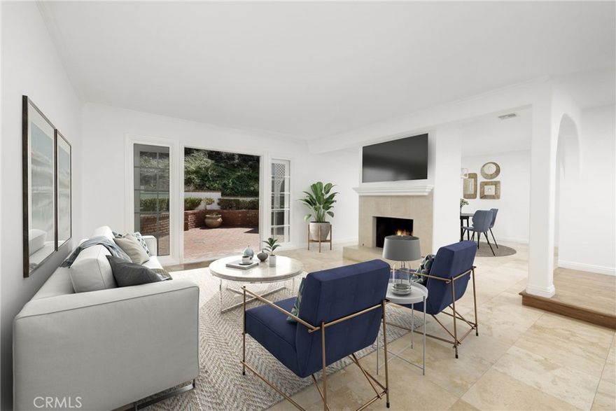 Experience the best of coastal living in this beautifully updated three-bedroom home, ideally situated within the gated Cape Cove community — just moments from the Pacific Ocean and Strands Beach.
Spanning approximately 2,000 square feet, the home welcomes with a bright, open entryway, a right enters to a cozy breakfast nook and kitchen. Continuing straight leads to the spacious living area featuring elegant French doors that open to a serene backyard retreat, while a marble gas fireplace gracefully divides the space, creating a warm setting for formal dining room accented by a classic chandelier.
The remodeled kitchen is a chef’s delight, showcasing stainless steel appliances—including refrigerator, oven, microwave, and dishwasher—paired with sleek black granite countertops and a seamless flow into the front nook, perfect for casual mornings or reading.
A convenient laundry room and guest powder bath complete the main floor. Upstairs, are all three bedrooms, including two generous secondary rooms with mirrored closets—one with access to a large private balcony overlooking the lush backyard. The primary suite also offers access to the the balcony, a walk-in closet, and a spa-inspired bath with dual sinks and a walk-in shower.
Outdoors, enjoy a spacious brick patio featuring a charming gazebo—ideal for al fresco dining or entertaining. The elevated backyard offers both privacy and tranquil greenery with mature trees providing a natural backdrop.
Beyond the gates, is just a 5-minute walk to the scenic park and bluff above Strands Beach, perfect for evening sunsets, or continue another few minutes down to the sand. World-class dining and resorts like the Ritz-Carlton and Waldorf Astoria Monarch Beach are just a short drive away, along with the vibrant shops and restaurants of Downtown Dana Point.
Discover the charm, privacy, and coastal elegance of Cape Cove living — your ideal Dana Point retreat awaits.