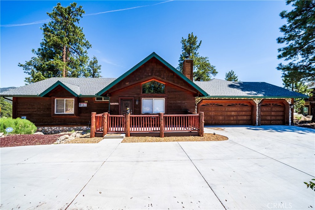 Nestled in one of Big Bear Lake's most prestigious neighborhoods "Castle Glen Estates", this charming 3 bedroom 3.5 bath home is perfect for a mountain getaway and family retreat! This home has large dual master bedrooms, a beautiful Family room (den) and a separate laundry room. Picturesque mountain and lake views with a sparkling jacuzzi for relaxing and taking in the fresh air. The property backs up to an open preserve. The home has many recent upgrades including new flooring, all new interior doors and a brand new Air Conditioning system for year round comfort. The Great Room has vaulted Beamed ceilings and a custom river rock fireplace. The attached 3 car garage and huge drive way make for plenty of parking for hosting gatherings.