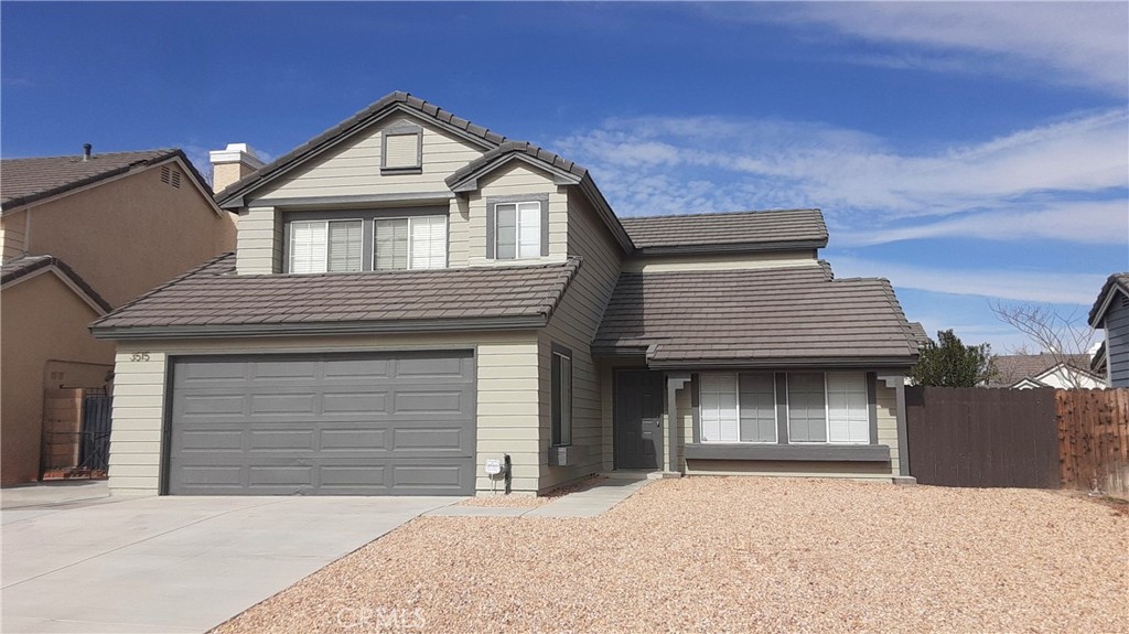 Welcome to this beautifully updated two-story home offering 4 bedrooms, 3 bathrooms, and 1,807 sq. ft. of comfortable living space. Perfectly situated in a quiet and highly desirable neighborhood of West Lancaster, this property is just minutes from Antelope Valley College (CSUB-AV), shopping centers, restaurants, and parks, with easy access to the 14 Freeway for convenient commuting. Step inside to find brand-new vinyl plank flooring throughout, updated bathrooms, and a refreshed kitchen featuring a brand-new stove and dishwasher. Additional upgrades include a new tankless hot water heater, new concrete driveway, and a new front walkway that enhances curb appeal. The spacious floor plan includes a welcoming living area with a cozy gas fireplace and direct access to the large backyard, ideal for relaxation or entertaining. A two-car garage provides ample parking and storage, complemented by extra driveway and street parking. This move-in ready home combines modern updates with a prime location, making it an excellent opportunity you don’t want to miss.