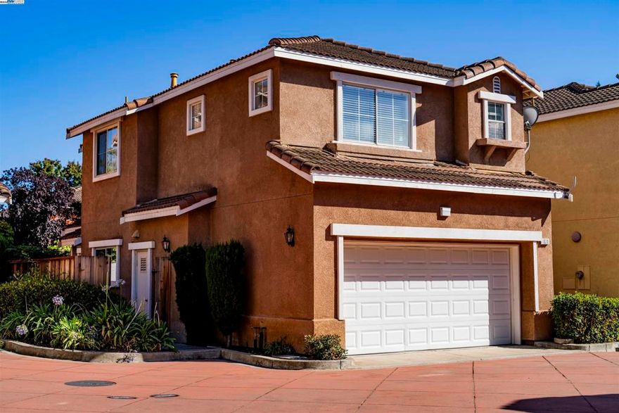 Bright and airy two-story home in a gated community! This charming 3-bedroom, 2.5-bath home features many updates, including fresh paint, new SPC and carpet flooring, new countertops, recessed lighting and more. The spacious master suite includes a walk-in closet and a bathroom with a double-sink vanity. Enjoy the front and side yards with a private gate—perfect for family gatherings or a bit of gardening! Located in a safe and friendly community with a park and playground your family will love. Conveniently located just minutes from shops and restaurants, with easy access to Highway I-880. Come check it out and make it your own!