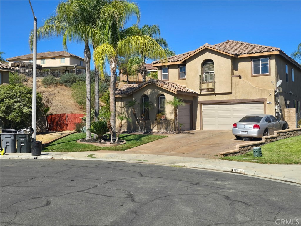 Welcome to 130 Azurite, a spacious and versatile two-story home nestled at the end of a peaceful cul-de-sac in a quiet Perris neighborhood. This stunning 5-bedroom, 3-bathroom residence offers over 2,700 sq ft of living space, thoughtfully designed to accommodate a variety of lifestyles. Enjoy the convenience of a full bedroom and bathroom on the main floor—perfect for guests, in-laws, or a private home office. Newly remodeled upstairs bathroom. The home features a desirable 3-car garage, providing ample storage and parking. Energy efficiency is a plus with a transferable solar lease, helping reduce monthly utility costs. Step outside to a massive backyard on a generous 19,000+ sq ft lot, ideal for entertaining, gardening, or creating your dream outdoor retreat with a pond and above ground spa.
Located in a serene and family-friendly community, this home combines privacy, space, and functionality. Don’t miss out on this rare opportunity!
Buyer and buyer's agent to verify all information, including but not limited to square footage, lot size, permits, and school district.