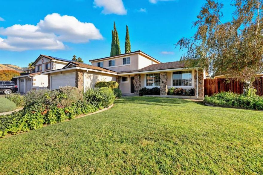 Welcome to this elegant 4-bedroom, 2.5-bath residence in the heart of Evergreen, San Jose, a home that combines timeless design with modern comfort. Spanning approximately 1,950 sq ft of refined living space on a generous 6,900 sq ft homesite, this property offers a gracious layout ideal for both sophisticated entertaining and relaxed family living. The formal living room greets you with sun-filled windows framing neighborhood views and flows seamlessly into the large kitchen. Rich wood cabinetry with lots of storage, granite counters, and a full suite of appliances create the perfect setting for sharing memorable meals. A thoughtfully designed built-in workspace overlooking the backyard adds style and versatility. Entertain or unwind in the spacious family room, where a cozy fireplace and adjoining dining area set the stage for warm gatherings. Durable laminate and tile flooring throughout combine style with practicality, while central heating and air conditioning ensure year-round comfort. An indoor laundry room enhances the homes convenience. Freshly painted inside, this home is move-in ready! Positioned within the highly regarded Evergreen School District and close to light-rail, Capital Expressway, shopping, and local places of worship, you will love living here!