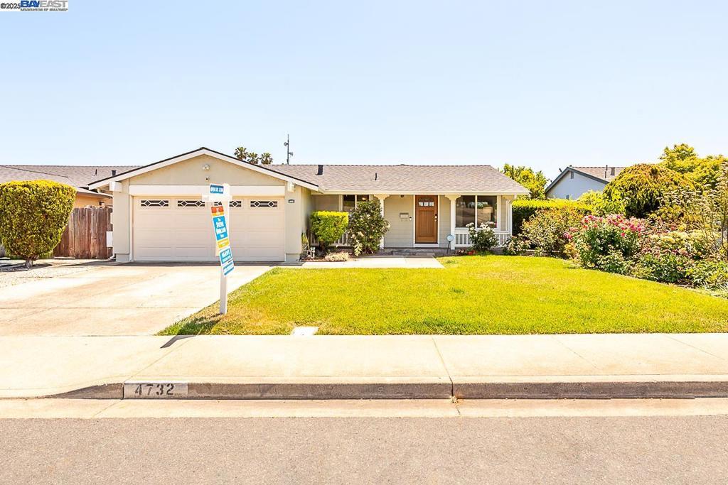 Welcome to this charming ranch-style home showing tremendous pride of ownership throughout. A home that encompasses charm and gorgeous curb appeal with its park-like setting. Professionally expanded to include large living spaces with a bright and open floor plan. Walk into a formal living room which opens to the large kitchen. The remodeled kitchen has ample cabinetry for storage and includes a center island, stainless steel appliances, granite counters and newly refinished cabinets. The cozy family room was extended to include your very own bar and lounge area - the perfect space to relax and entertain. Walk through large sliding doors that lead you to the vast, low-maintenance yard with a private patio surrounded by mature landscaping. Spacious bedrooms and remodeled bathrooms. Prime location with easy access to I-880/84/92, BART, Coyote Hills, Alameda Creek Trail, Union Landing and major employers of the Bay Area. Served by the #1 Delaine Eastin Elementary.