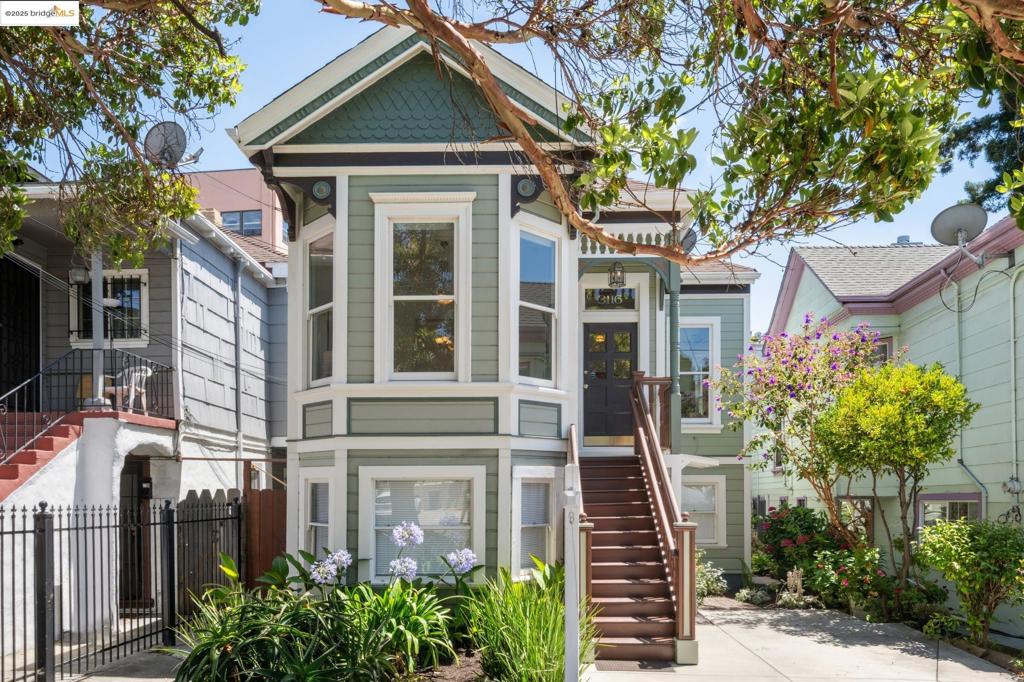 Beautiful Victorian Duplex in vibrant Adams Point, just minutes away from Downtown and picturesque Lake Merritt. Enjoy the high Walk Score (via walkscore.com), and near Whole Foods, local cafes, shops and entertainment. The two similar floor plan layout makes this duplex a smart and flexible investment. Live in one unit and rent out the other to offset your mortgage or lease both for excellent rental income and continued appreciation in this golden location. The upper unit features stunning period details and fabulous wood trims and moldings featuring a wonderful marble (decorative) fireplace. Enjoy the updated kitchens & bathrooms. Huge attic for expansion possibilities. Discover the private backyard oasis with beautiful landscaping and fruit trees. Tight knit community with Facebook organized pick up basketball and annual 4th of July block parties at Oak Park which is only a block away on Kempton Avenue; it is also a beloved dog walker's favorite spot.