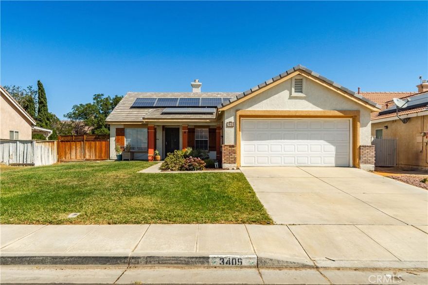 Stunning West Rosamond Single-Story Home!

Move in ready and  you can be settled and celebrating in your new home before the holidays! This beautiful 4-bedroom, 2-bathroom single-story home offers over 1,600 sq. ft. of stylish living space and is truly move-in ready. Inside, you'll find laminate wood floors, high ceilings, and an open floor plan filled with natural light. The upgraded kitchen features granite counters, stainless steel appliances, and opens to both a formal living room and a cozy family room with a fireplace—perfect for gatherings.

The spacious primary suite is a true retreat, complete with a walk-in closet, dual sinks, and an upgraded en suite bath. Additional highlights include an indoor laundry room, upgraded bathrooms, and all appliances included.

Step outside to enjoy the finished backyard with a park-like feel, offering plenty of privacy, mature planter beds, and a covered patio. The paved side yard and upgraded fencing add to the appeal, along with an attached 2-car garage and energy-saving solar panels.

All of this in a desirable location, just minutes from Westpark Elementary. A wonderful blend of comfort, convenience, and modern upgrades—ready for you to call home!