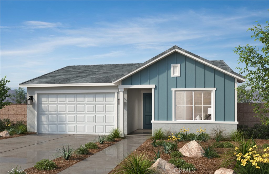 Beautiful and efficient 1470 sq/ft single-story floor plan in the popular Orangecrest neighborhood of Riverside. All Argento @ Citrine homes offer soaring 9-ft ceilings and large windows to let in the natural light. This home is enhanced with a North-facing location and long private driveway. This floor plan boasts a large kitchen/great room combo that gives you plenty of room for entertainment and family fun. This home also includes luxury vinyl plank flooring in most areas, and upgraded carpet in bedrooms and closets. The stylish kitchen features an island, an abundance of Shaker-styled cabinets, quartz countertops, and Whirlpool® stainless steel electric range, microwave, and dishwasher, under mounted sink with Moen faucet, and pantry. The great room opens to the nice sized back and side yards for privacy with for family gathering and outdoor activities. There 3 generously sized bedrooms and there are 2 full bathrooms. The primary bathroom offers large shower, linen closet, dual sink vanity, in addition to the large walk-in closet. This home sits on an estimated 5,320 sq/ft lot with driveway and two-car garage. The two community parks offer outdoor family fun with playground equipment, dog parks, and open spaces! Great schools are nearby as well!
Photo is a rendering of the model, Solar can be purchased or leased!
Photo is rendering of model. Buyer can either lease or purchase the solar.