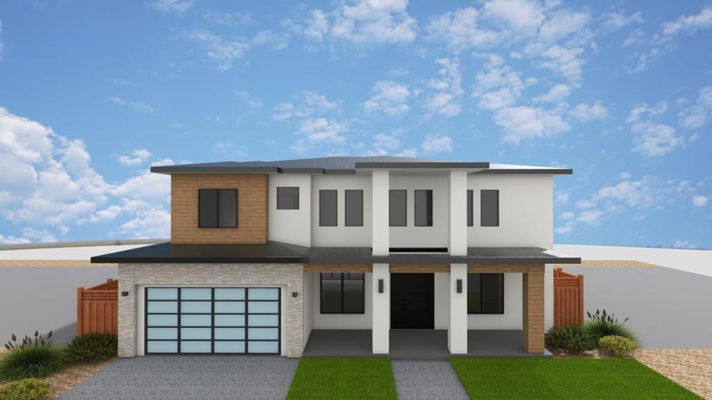 Brand new luxury home move-in ready late 2026/early 2027! This stunning residence offers approx. 5,568 sq. ft. of refined living, including a 3,165 sq. ft. main home, 999 sq. ft. attached ADU, and beautifully designed outdoor spaces. Enter through a 20-ft. foyer with a striking circular staircase. The main level features a guest suite, powder room, and open living area with a dramatic two-story fireplace wall. The gourmet kitchen boasts Thermador appliances, waterfall island, and bi-fold doors to the covered patio for seamless indoor-outdoor living. Upstairs, the primary suite and two additional bedrooms each enjoy spa-inspired baths. The ADU offers 2 more bedrooms with en-suite baths. Premium upgrades include engineered oak floors, Milgard windows, LED lighting, solar, EV chargers, and security system. Backed by a builders warranty (SB 800).