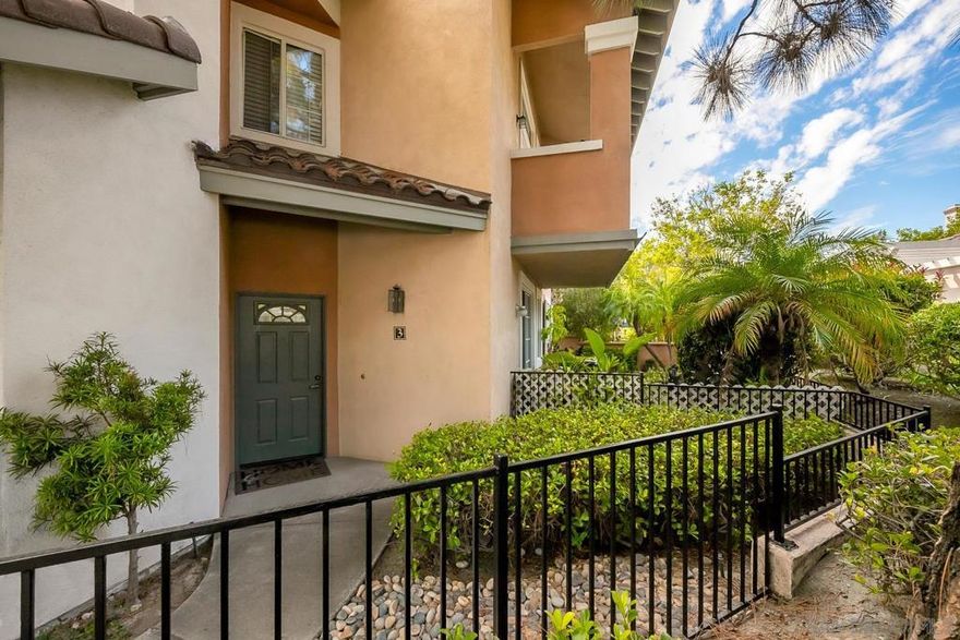 Hurry to this rarely available single level 2 bed 2 bath condo in Collage with private yard setting, two car garage and in Poway Unified School District!  Your new home offers a flowing floorplan with open kitchen/dining and living space, offering access to your green space and outdoor oasis.  Primary bedroom is nice sized with dual vanity and updated shower.  Raised ceilings throughout give an airy feel.  Home has indoor side/side laundry area.  The two car attached garage as well as beautiful yard setting make this condo feel like a home!  Close to award winning schools, parks, dining and shopping!