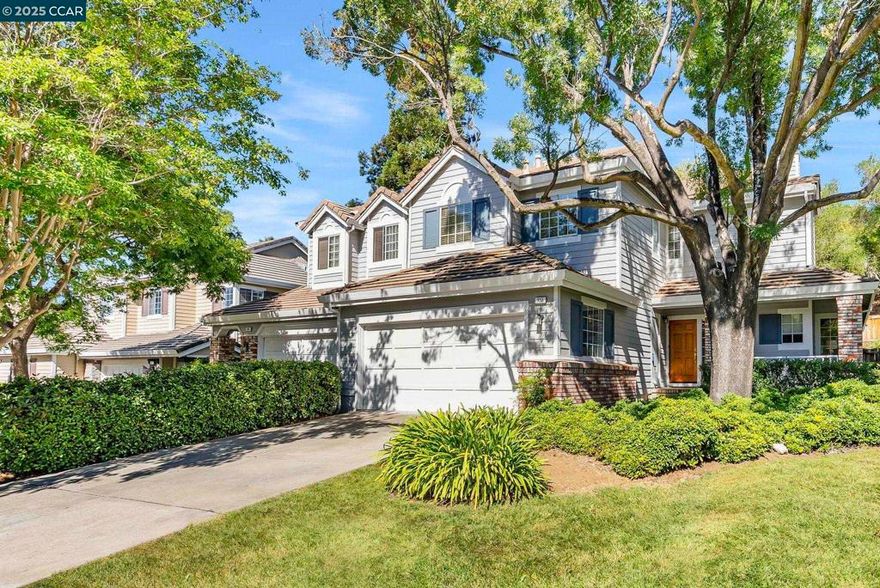 Located in Clayton’s desirable Black Diamond Community, this home features 3 bedrooms 2.5 baths embracing 1939 sq feet creating this duet the largest model in this community. This home offers a spacious, well designed space with an abundance of storage, an indoor laundry room and a two car garage with a dedicated, non-shared driveway. Vaulted ceilings along with wall of windows upstairs creates an abundance of light throughout the home  The primary suite is a peaceful retreat with soaring ceilings, and a bay window area overlooking the well-established  yard. A walk-in closet, an updated bathoroom offers high- end fixtures, two sinks, and a shower over a large oval soaking tub completes this space. A cozy dual-sided gas starter fireplace is shared with the living room and family room for generating ambiance The  backyard oasis features a rock waterfall, planter boxes, and  patio, all while maintaining privacy. Situated towards the end of the cul-de-sac, you will find a peaceful and well maintained community area with a pool, spa, playground and guest parking. Experience the charm of Clayton with annual festivals, outdoor concerts and gorgeous views of Mt. Diablo along with parks, trails and top rated schools.  SEE MY VIDEO