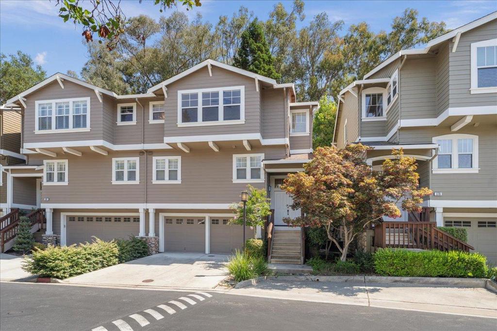 Welcome to Bella Vista Village, a beautiful enclave of 47 single family, attached homes in the heart of Los Gatos ideally located within walking distance to award-winning LOS GATOS SCHOOLS, downtown boutiques, fine dining and sidewalk cafes. You'll discover a spacious and thoughtfully UPDATED INTERIOR with 9-foot ceilings and hardwood floors on the main floor and vaulted ceilings in the Primary Suite on the upper floor with stunning views of the mountains and a gas log fireplace, walk-in closet and marble bath. The kitchen with granite counters and convenient breakfast bar is adjacent to the family room with a 2-way fireplace shared with the living room and adjacent dining room. French doors in the family room open onto a private deck backing to a landscaped hill. A two-car garage with new epoxy flooring & 2 dedicated storage areas provide added convenience. Enjoy easy access to the BEST OF LOS GATOS LIVING with summer concerts at Music in the Park & Jazz On the Plaz, downtown parades, wine walks, Vasona Lake, Lexington Reservoir, & the scenic Los Gatos Creek Trail for hiking & biking. You'll also appreciate quick freeway access to Santa Cruz beaches & Silicon Valley tech centers. Don't miss the beautiful COMMUNITY POOL offering a refreshing retreat just steps from your door.