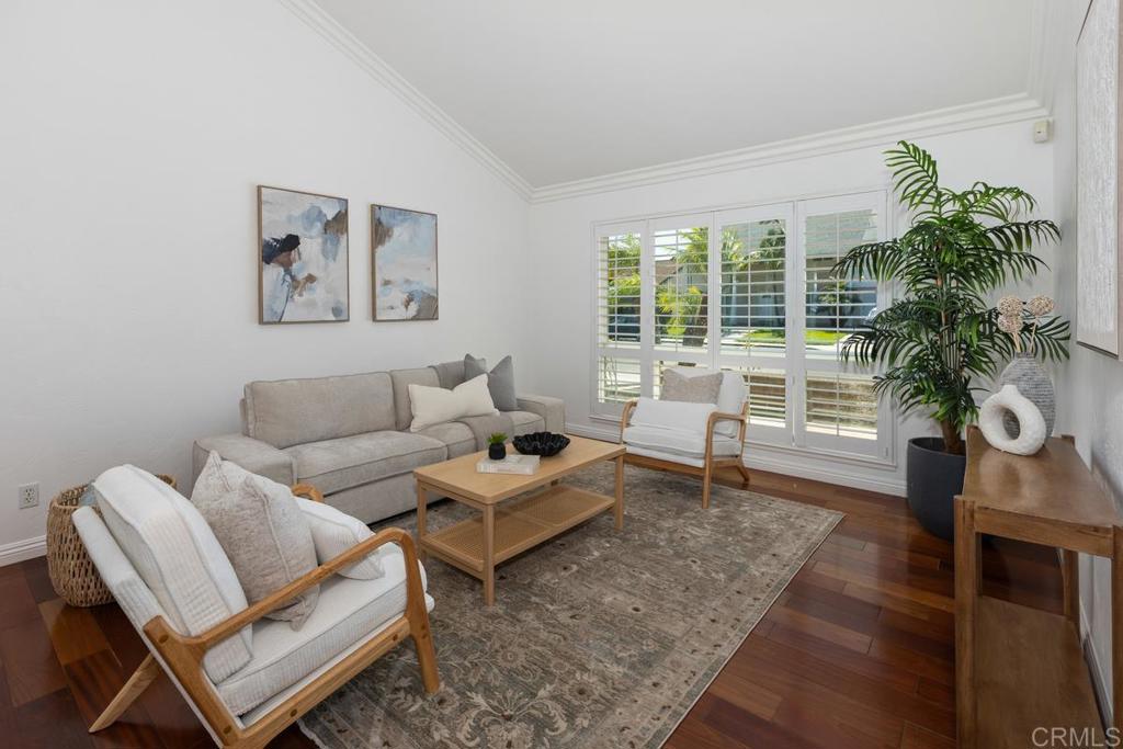 Relax, Swim, Repeat! Welcome to the best of San Diego living in Del Cerro. This Spacious Single-Story home is 1,890 sq ft on a 9,500 sq ft lot with a private backyard, pool, and spa. Features include vaulted ceilings in the living / dining rooms. Abundant natural light flows through large windows and skylights, with multiple sliding glass doors offering views of the pool and patio. Plantation shutters are installed throughout most of the home, with the exception of the kitchen and family room. The family room includes a fireplace and opens directly to an extremely spacious patio designed for outdoor entertaining and enjoyment, complemented by a pergola-covered area. The kitchen offers high-end stainless steel appliances. The primary suite features Vaulted Open Beam ceilings and provides Backyard Access and Pool Views. Additional highlights include central heating and air, dual pane windows, an oversized 3-car garage with skylight, washer and dryer, and a bonus attic storage area.