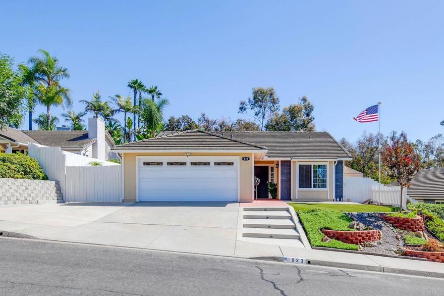 Welcome to 823 Orla Street, a beautifully upgraded single-story residence in the highly desirable Valley Knolls community of San Marcos. Perched on a hill with tranquil greenbelt views, this home blends modern upgrades with a comfortable open floor plan. Offering 1,478 sq. ft. of living space, the home features 3 bedrooms and 2 full bathrooms. Interior highlights include luxury vinyl plank flooring, a stylishly remodeled kitchen with quartz countertops, new cabinetry, and stainless steel appliances, plus light-filled living and dining areas that flow seamlessly for easy entertaining. The spacious primary suite offers a private ensuite bath, while two additional bedrooms provide versatility for family, guests, or a home office. Outdoors, enjoy a large, low-maintenance yard—perfect for relaxing, gardening, or hosting gatherings. Set within Valley Knolls, this charming property offers convenient access to shopping, dining, schools, and outdoor recreation. This is a rare opportunity to own a move-in ready home in one of San Marcos’s most sought-after communities—don’t miss it!