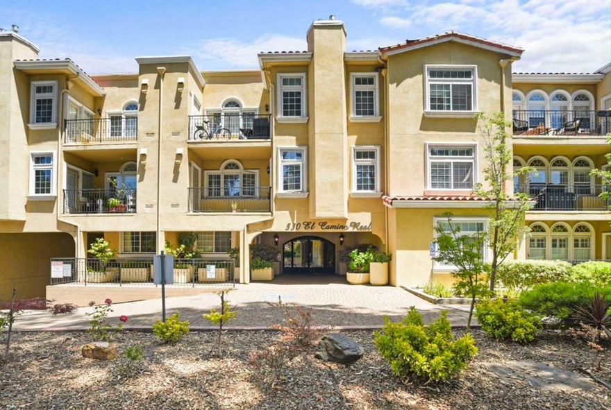 Rare 3 bed, 3 bath ground-floor condo located in a beautiful Mediterranean-style complex built in 2000. This quiet, corner unit is situated at the back of the building. It features a spacious open layout with two en-suite bedrooms, a bright living room with fireplace, refinished hardwood floors, and an updated kitchen with gas range. Additional features: in-unit laundry, covered patio, two assigned parking spaces, storage locker, ample visitor parking and low HOA dues at just $366/month. With a walk score of 90, the location is unbeatable- just blocks to shops, restaurants, cafes, and Caltrain. This is Downtown Burlingame living at its best!