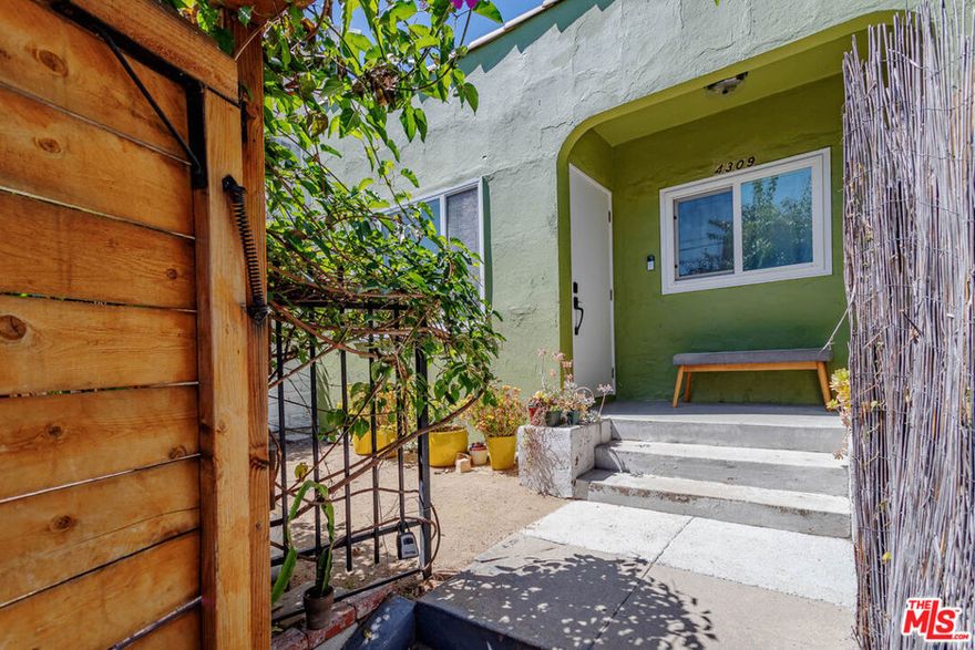 Unique opportunity to own a stunning duplex in the heart of Virgil Village ready to generate income. Live in one unit, make rent on the other unit. Stylish, spacious, and close to the best restaurants and entertainment the Eastside has to offer. Two bedrooms plus one bath on each unit! The second room can be used as a flex room or a second bedroom, den, and/or office. The sky is the limit! Spacious private backyard primed for entertaining under the string lights, a garden bed, and stackable washer + dryer. One unit feature turf while the other unit has decomposite granite, both very low maintenance. Fully equipped kitchen with an open living room and remodeled bathroom in one of the units. A gated entrance and front porche + yard space in each unit. This house is centrally located in the heart of Virgil Village across Good Friend Coffee and Real Charmer Bar, short walk to Courage Bagels, Squirl, Budonoki, and minutes from Sunset Junction. Move into one unit and subsidized your mortgage, or rent both units! Incredible opportunity were both units to be delivered VACANT! Street Parking Only, no garage or driveway.