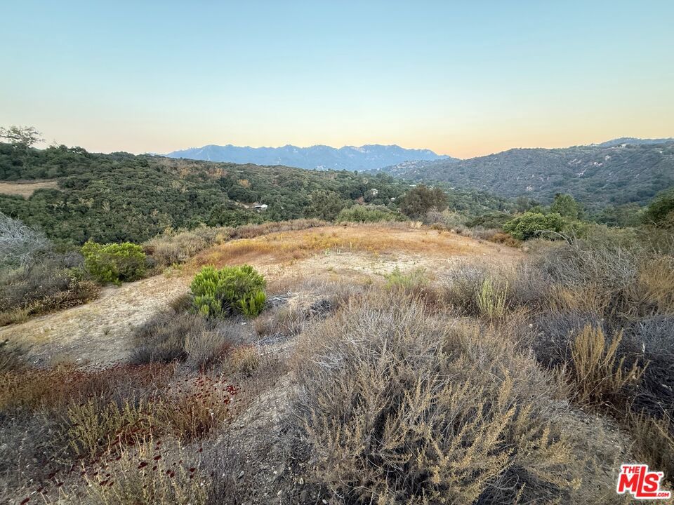 Build the Equestrian Estate of Your Dreams on this 3.49 Acre Parcel of Topanga Land. Purchase Price Includes Recent Certificate of Compliance obtained bySchmitz and Associates. Enjoy Panoramic Views from a Flat Building Pad that backs up to a Paved Road with State Park on the other side of the street. Walk or Saddle Up through the Magical Groves of Mature Trees onto an open meadow with Room for Horses. Live among the Wildlife in This Prime Mid-Canyon Location as the rabbits joinyou for Amazing Sunsets.