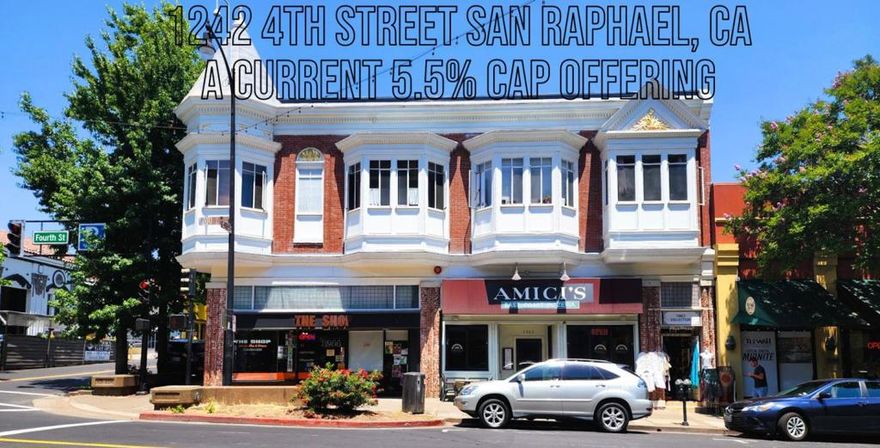 First time on the Market in over 25 Years!  Prime, Heart of Downtown San Raphael Investment Offering of a 13 Unit Mixed Used Investment Property! A Current 5.5% CAP Offering with Upcoming & Allowable Increases in 2025 Allowing for Immediate Upside! Owner has Self Managed this Asset with Pride, and has Recently Performed Upgrades to the Property with BRAND NEW Electrical Panels (2024/2025), a New Roof in 2023, & Many Rehabbed Units in Recent Years ranging from New Bathrooms & Kitchens.  Property Consists of (4) Long Time Retail Tenants: Amici's Pizza, The SHOP (high end barber shop), Friends Books, and Tibet Shop along with (9) Multifamily Units Consisting of (2) 2bed/1bth Units, (2) 1bed/1bths, & (5) Studio Units. Corner LOT!  Property is Owned Free & Clear Of Debt!  Seller May Carry with Minimum 35% Down for Qualified Buyer.  Must See to Appreciate!