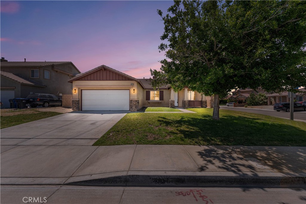 Welcome to this charming four-bedroom, two-bathroom single-story residence, offering 1,923 square feet of thoughtfully designed living space. Situated in a highly sought-after neighborhood of Palmdale, this move-in ready home combines convenience and comfort in perfect harmony.
As you step through the entrance, you'll be greeted by a spacious living room flowing seamlessly into a formal dining area ideal for entertaining guests or enjoying family meals. The newly renovated kitchen showcases elegant quartz countertops and overlooks a cozy family room anchored by a warming fireplace, perfect for those chilly desert evenings.
The generously proportioned primary bedroom provides a peaceful retreat with its expansive closet space, while three additional bedrooms offer comfortable accommodations for family members or guests. Fresh interior paint throughout the home creates a clean, contemporary aesthetic that allows your personal style to shine.
Outside, new sod enhances the home's curb appeal, requiring minimal maintenance while providing an attractive green space.
The property's location offers remarkable convenience, with proximity to shopping centers and community amenities. Families will appreciate being near Antelope Valley Learning Academy, just over a mile away. Outdoor enthusiasts will enjoy the short distance to Domenic Massari Park, providing recreational opportunities for all ages.
With its functional layout and recently updated features, this turnkey property presents an exceptional opportunity to establish your life in one of Palmdale's most desirable communities.