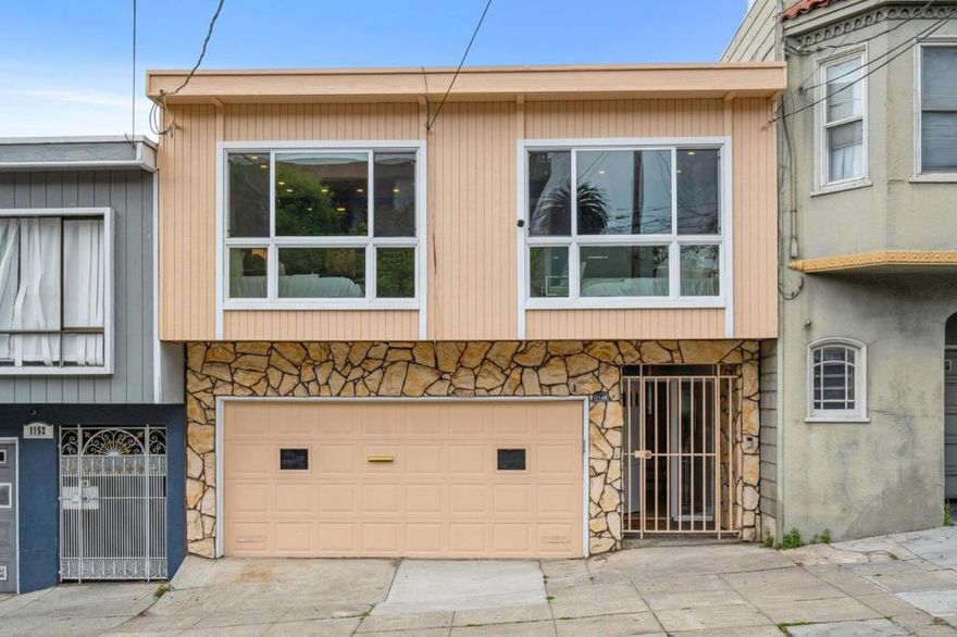 Charming home in San Francisco with modern upgrades throughout! This spacious and beautifully updated residence is nestled in the vibrant Bayview neighborhood. Light-filled and welcoming, this 1,810± sqft home features large windows that showcase sweeping views of the city skyline. Thoughtful upgrades include flooring, fresh interior paint, and a modern kitchen with sleek cabinetry and contemporary finishes. The main floor boasts 3 bedrooms and 1 bathroom, an open-concept living room with a wood-burning fireplace that flows into the dining area, and the kitchen with ample cabinetry and an eat-at counter. The home is wired for surround sound in the living room and primary bedroom, and includes a wired internet port in every room -perfect for today's connected lifestyle. The lower level offers a versatile studio with its own kitchen and a private balcony. Located in a dynamic community known for its cultural vibrancy, art spaces, and growing dining scene, the home also provides excellent access to public transportation and local parks. With Hwy 101 just minutes away, commuting to downtown San Francisco or the Peninsula is easy and efficient. Don't miss this opportunity to own a turnkey home and stunning views in a thriving San Francisco neighborhood.
