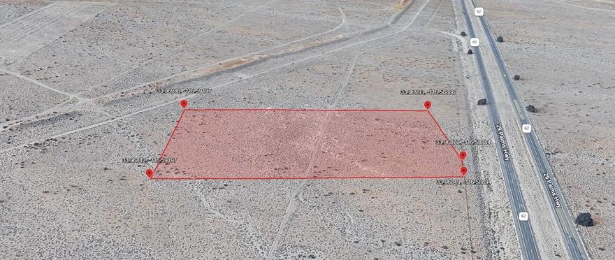 Excellent opportunity to acquire approximately 11 acres near 29 Palms Highway (Highway 62) in Desert Hot Springs, CA, APN 667-110-013. This parcel is zoned Commercial Business Park, opening the door to a wide range of commercial and mixed-use possibilities. Allowed uses include, but are not limited to, office, financial institutions, health and fitness facilities, grocery, restaurant with drive-thru, animal boarding and veterinary services, furniture and fixtures manufacturing, recording studio, and cannabis-related uses such as retail storefront or testing facility with a Conditional Use Permit (CUP). The site is strategically positioned just east of the planned Highland Falls development, a proposed 970-acre master-planned community with approximately 3,700 residential units, two 18-hole golf courses, and commercial components, adding long-term growth potential to the area. The property also offers expansive views of the Coachella Valley and surrounding mountains, making it well-suited for a variety of commercial or investment uses. ****No soils reports, surveys, etc., have been done. Buyer and buyer's agent to verify all information with the city or county for allowable uses and requirements  and rely on their own investigations. **Buyer responsible for checking zoning, utilities, permits and exact property boundaries. ****