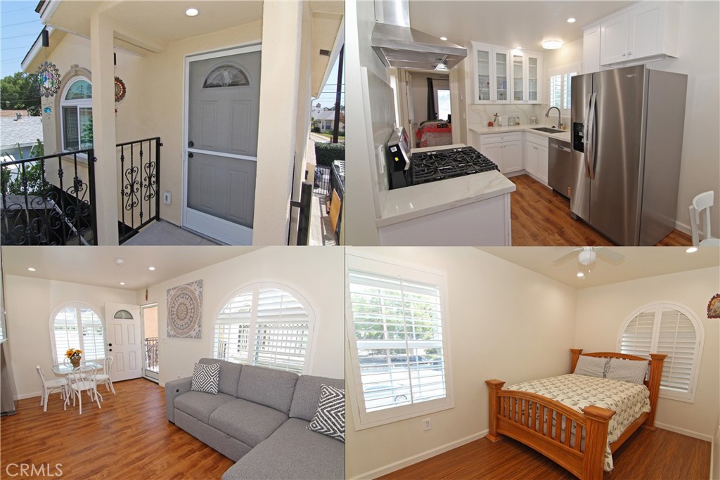 Detached ADU with its own private entry located in the heart of Burbank near the studios, shopping centers, schools, and freeway access. ALL UTILITIES are included in this newly built 2024 unit located on the 2nd floor. It also comes fully furnished with a couch, 2 beds, tv, dining table, stove, fridge, balcony, and dishwasher. It also includes a shared washer/dryer in the building downstairs. Has Central AC, quartz counter tops and a brand new kitchen. Plenty of street parking, NO pets.