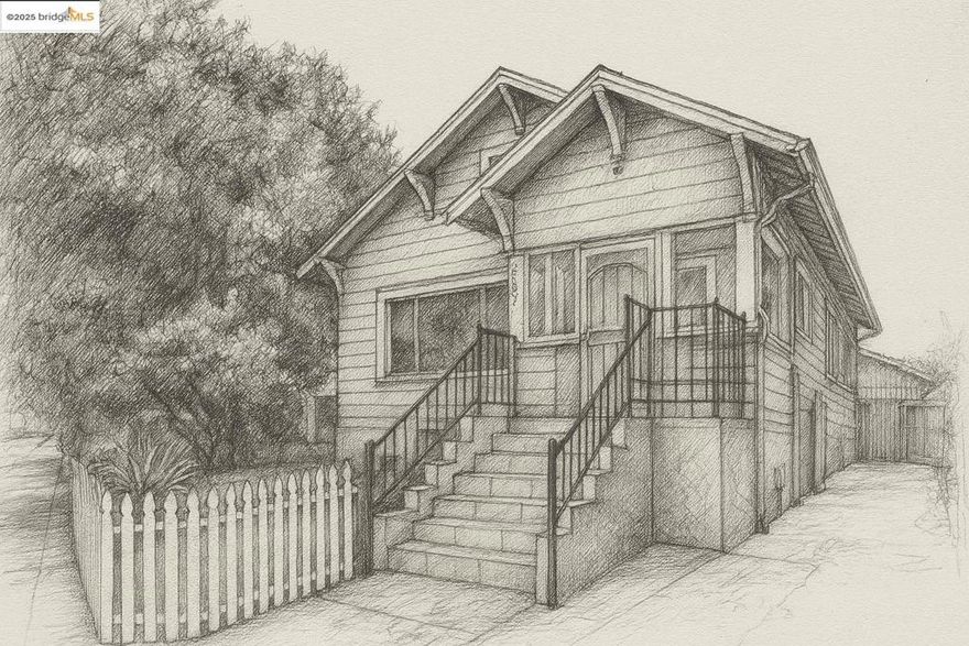 This charming and thoughtfully updated Craftsman is located in the heart of the very sought after NOBE neighborhood and is close to everything; Ashby Bart, Berkeley Bowl, Temescal, Rockridge, Bushrod, 24 & 580 Freeways. 91 walk score, 100 bike score. Original oak floors, built-ins, trim, baseboards, wainscoting and coffered ceiling, blend perfectly into the updated kitchen, bathrooms, dual pane windows and newer roof. Enjoy your morning coffee in the covered/fully enclosed front porch. Formal dining room, living room and foyer are the heart of the home, and the 3 bedrooms bask in the southern facing sun. The 2 car detached garage tucked at the back of the property is ripe with ADU potential. Freshly painted inside and out.