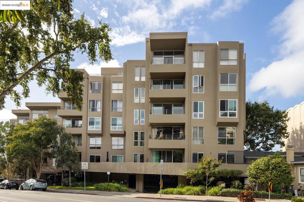 Spectacular Rockridge Condo. Beautifully refreshed and move-in ready, this stylish 2BD/2BA corner unit offers modern comfort in one of Oakland’s most sought-after neighborhoods. Featuring gorgeous new flooring, fresh interior paint, and designer finishes throughout, the home is filled with natural light from oversized windows and an inviting open floor plan. The updated kitchen includes a dining nook, abundant storage, new appliances and flows seamlessly into the living space perfect for entertaining or everyday living. The owner’s suite provides a private retreat, while the second bedroom offers flexibility for guests or a home office. An oversized patio space extends your living outdoors, ideal for relaxing or entertaining. Conveniently level-in yet perched above the street, this unit combines accessibility with privacy. One secured garage parking space is deeded to the home. Located just two blocks from College Avenue, you’ll enjoy easy access to Rockridge’s vibrant restaurants, boutiques, coffee shops, and markets. The Claremont Country Club, Rockridge BART, the TransBay bus line, and AC Transit are all nearby, making commuting a breeze. This condo is a true haven of style and convenience in the heart of Rockridge.