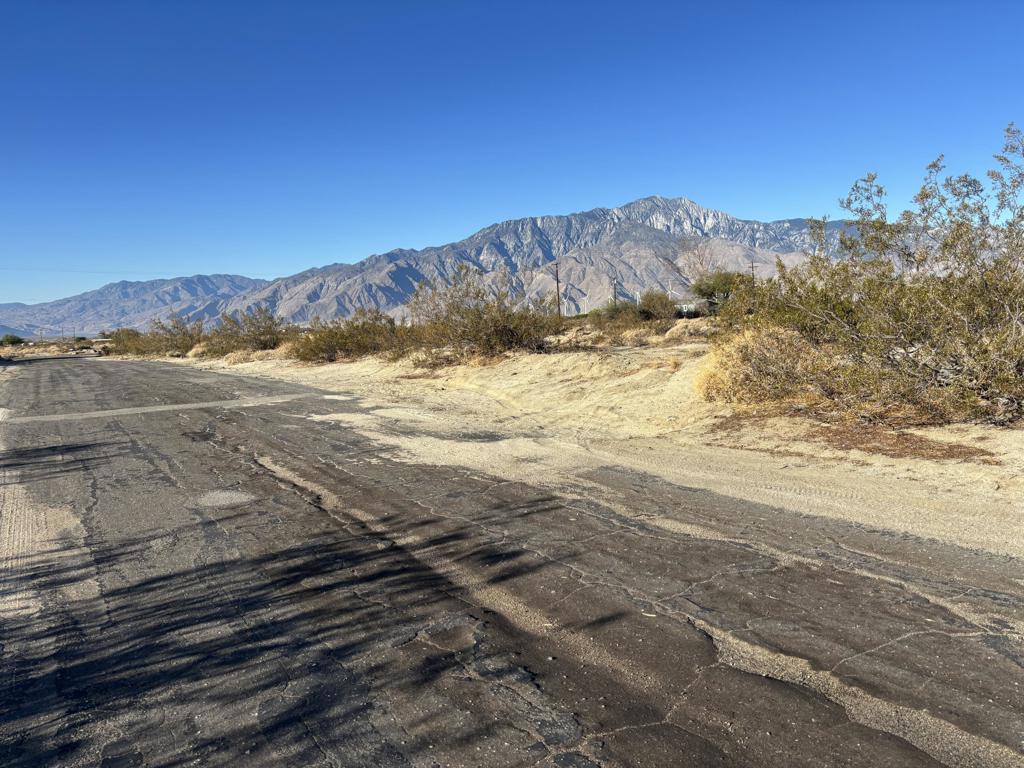 Scenic over 1-acre parcel with beautiful mountain views. Discover the perfect blend of privacy, convenience, and natural beauty with this parcel located in the desirable unincorporated area of Desert Hot Springs. This property is ready for your vision, whether you're planning to build a dream home, set up a vacation retreat, or invest in a growing area. Water and power available, recent survey completed with clearly marked corners. Enjoy easy access year-round with paved road. Enjoy a neighborhood with a rural feel, yet just a short drive from stores, coffee shops, schools and other amenities.