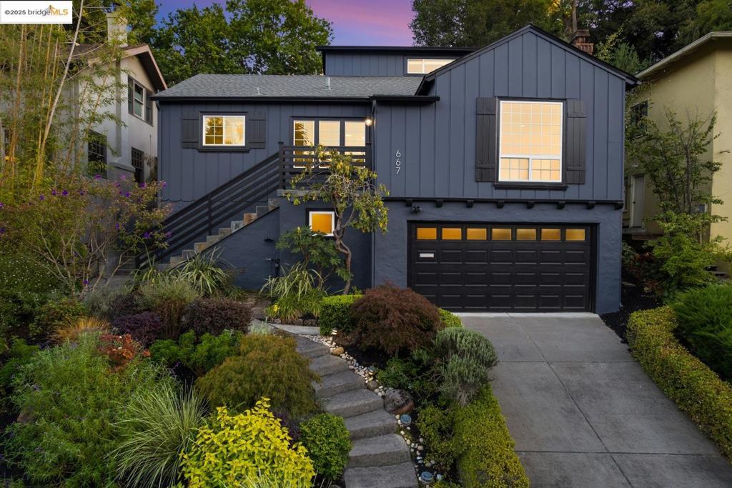 This Crocker Highlands Traditional boasts a Walk Score of 83 (WalkScore.com) for easy access to shops & restaurants of the Grand-Lake District. Commanding views & over $370K in seller updates set the tone for this move-in-ready home. Features incl: LR anchored by a stunning FP w/ bespoke tile surround; DR off a sleek, renovated kit w/ quartz counters & artisan backsplash; lower-level flex rm ideal as office, w/ storage, laundry, & Dwell-inspired full BA; & upper-level primary ste w/ transom windows for light & privacy, spacious BA, & cedar-floor walk-in closet. Rear gardens offer grassy play areas + patio for relaxing evenings w/ a glass of wine. Attached garage provides storage & direct access. Seller updates: seismic retrofit incl soft-story strengthening of garage, new steel-reinforced slab in basement, reinforcement of front foundation to mitigate settling, & new French drain system. Located minutes from award-winning Crocker Highlands Elem, Sat Farmers Mkt, Lake Merritt, & Bay Bridge for quick access to SF. Don’t miss this great Crocker Highlands home!