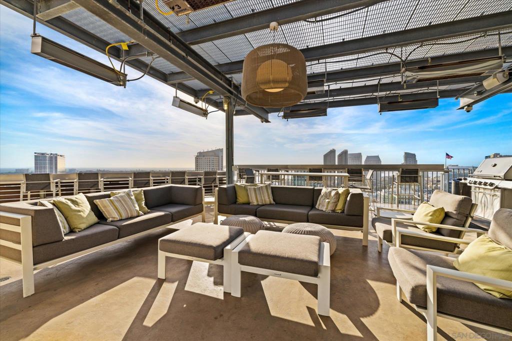 Get ready to upgrade your lifestyle here at the ICON high rise located in the heart of downtown San Diego. Having a walk score of 98/100, everything from restaurants, coffee shops, bars, shopping, grocery stores and of course Petco Park are all just a few steps away. Welcome to one of the largest one-bedroom, plus office space, floors plans in East Village, this SE corner residence gets an abundance of natural light and has lovely tree top views. This is one of the quietest units in all of downtown located on the inner sanctuary courtyard with eye catching sculptors and a radiating wall of glistening reflective wind elements to enhance your views. There is a separate area for a home office and an extra half bath for your guests. Bedroom en-suite has dual vanities and a walk-in closet. The expansive floor plan is flooded with natural light, thanks to the floor-to-ceiling windows that highlight the beauty of the courtyard. Enjoy a peaceful and private ambiance, with a thoughtful design that maximizes comfort and style. Ideal for those who appreciate a tranquil setting with easy access to city living, this condo truly feels like a sanctuary. Continued in sup ICON has the best condo rooftop in all of downtown San Diego, named the ICON Skybox. This roof top has the most amazing views of the bay and downtown skyline. This amazing terrace has lots of seating, BBQs, a large screen TV and heaters. There is even a tiered seating section looking directly into Petco Park to watch baseball games and other events such as concerts etc. Other amenities include a large Fitness Center, Community Lounge with full kitchen, business center, TV, and workspace, Movie Theater, shared EV charger, 24/7 front desk staff and an onsite property manager. Don’t miss the opportunity to make this peaceful oasis your own! Parking not included in the asking price of $3,050/month, but one parking space available for an extra $100/month, no storage cage.