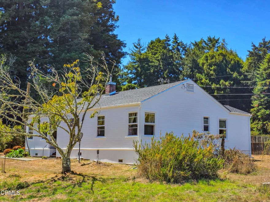 This very impressive and rare 13.66+/- acres has been in the same family for over 80 years. Once used for farming, raising chickens, and selling eggs is now ready for its new chapter in life. With deep agricultural roots and a rich history of stewardship you can feel the love of generations as you walk this beautiful property. At the heart of the property stands a farmhouse believed to be built in 1951. This three bedroom one bath home has a cozy farmhouse feel with fir flooring, brick fireplace and views of Bald Hill, meadows, garden area and forest. Just outside of the farmhouse there is several acres where the family would garden, there are several wells on the property, one was strictly used for irrigation. Separate from the farmhouse is two older guest quarters, just waiting for your finishing touches. There is a barn built from lumber milled on the property standing rich in history. Private trails wind throughout the land that will take you to meadows, fields, and to parklike forest settings with towering redwoods and even a private picnic area where the family would gather around often, they named this picnic area 'Calorie Acres'. This is just more than a large parcel, it's a place of history, legacy, beauty and all with boundless possibilities, the parcel is relatively flat. Whether you dream of creating a thriving agricultural venture, a recreational paradise, horse property, the potential here is endless. This parcel is just a few minutes from town, is out of the Coastal Zone, and is zoned RR5(2), makes this a very unique buy.