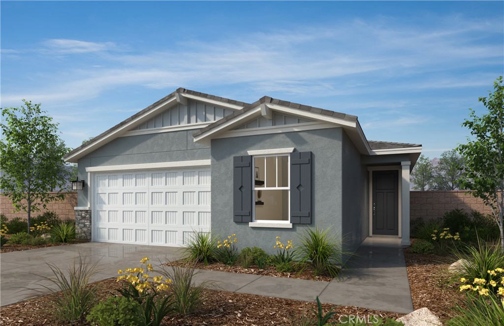 Beautiful Lenox community Single Family Home Single Story 3-4 beds 2 baths 9ft ceilings, granite countertops, sprawling open floorplan, kitchen island, 6" backsplash, recessed lighting, dual-sink vanity in primary bath, opportunity to personalize with upgrade options, planned 17 acre sports park, No HOA, short drive to freeway, close to schools, shopping centers, grocery stores, & Metrolink rail service.(w/den to bedroom conversion option)
Photo is a rendering of the model. Buyer can purchase or lease the solar!