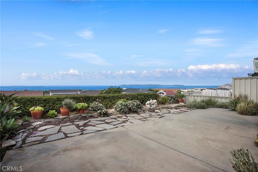 LOCATED ON A PREMIUM CUL DE SAC SINGLE LOADED STREET IN THE 24 HOUR GATED OCEANFRONT COMMUNITY OF NIGUEL SHORES, THIS ONE STORY 2 BEDROOM/2 BATH UNFURNISHED PROPERTY FEATURES A PANORAMIC OCEAN, CATALINA ISLAND, AND COASTAL NIGHTLIGHT VIEW TO PALOS VERDES.  THE HOME INCLUDES VAULTED CEILINGS, A FRONT COURTYARD GATED ENTRY AND A WONDERFUL BACK YARD AND PATIO AREA TO ENJOY THE BREATHTAKING CATALINA ISLAND SUNSET VIEWS.  IN ADDITION, THERE IS A 2 CAR ATTACHED GARAGE AND DRIVEWAY.  THE BATHS HAVE BEEN REMODELED AND THE LIVING ROOM INCLUDES A FIREPLACE.  THIS HOME IS JUST A SHORT STROLL TO THE  MILLION DOLLAR CLUBHOUSE COMPLETE WITH JR. OLYMPIC SIZE POOL, SPA,  PICKLEBALL, TENNIS COURTS, SPORTS COURTS AND PARK OR TO THE BLUFFTOP OCEANFRONT PARK AND PARKING LOT WITH EASY AND DIRECT BEACH ACCESS.  ENJOY THE FUN BEACH LIFESTYLE ALL YEAR AROUND LIVING IN NIGUEL SHORES...THE "BEST-KEPT" SECRET ALONG THE COAST!